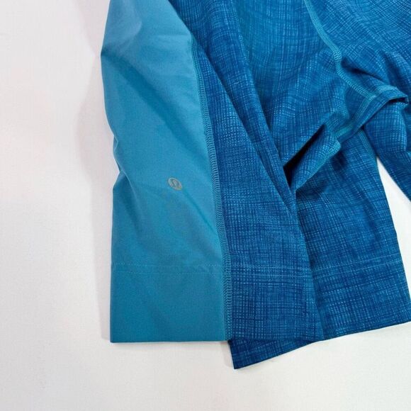 Lululemon Shorts Mens Large Blue Solid Mid-Rise Drawstrings - Picture 9 of 12